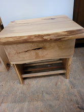 Load image into Gallery viewer, Spalted beech side cabinet with sycamore drawer
