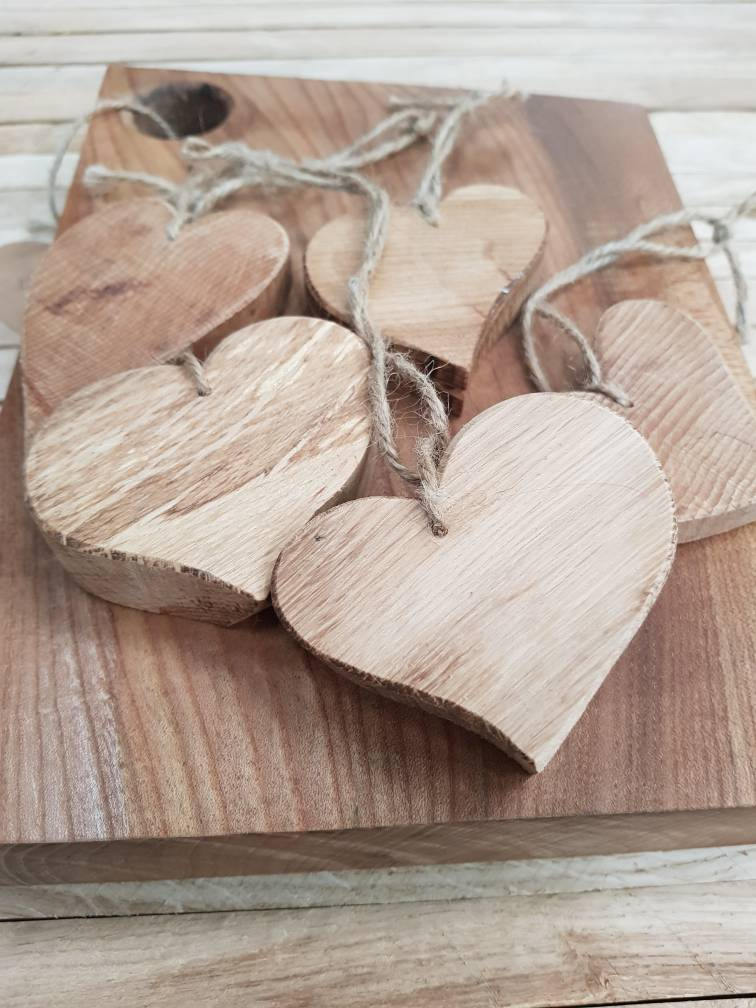 Chunky Wooden Hearts