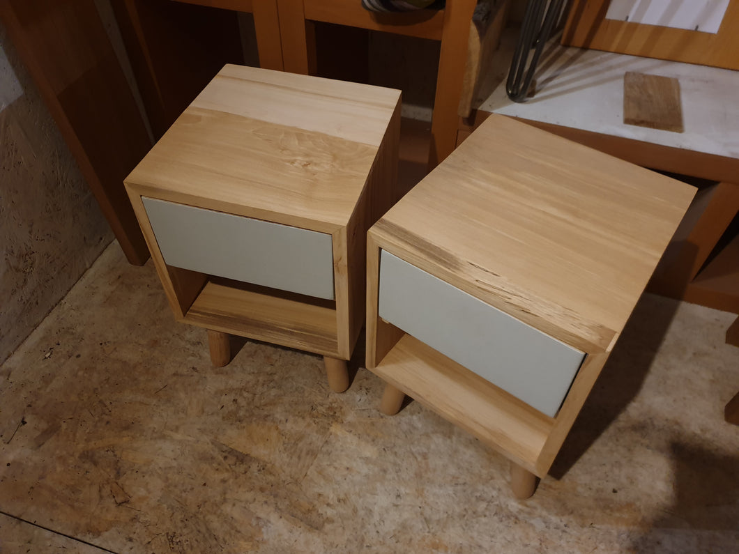 Pair of Bedside Tables With One Drawer